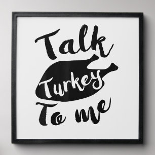 Cute Thanksgiving Talk Turkey To Me Shirt Funny Fe Peel And Stick Photo Tile