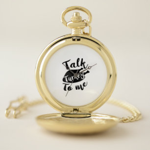Cute Thanksgiving Talk Turkey To Me Shirt Funny Fe Pocket Watch