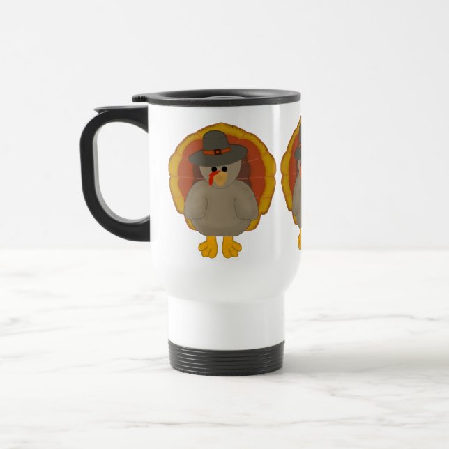 Cute Thanksgiving Travel Mug (Left)