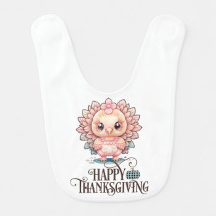 Cute Thanksgiving Turkey Baby Bib