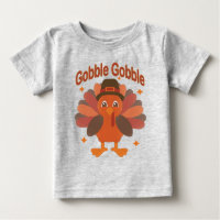 Cute Thanksgiving Turkey Cartoon – “Gobble Gobble”