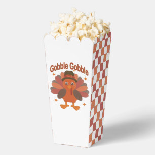 Cute Thanksgiving Turkey Cartoon – “Gobble Gobble” Favor Boxes