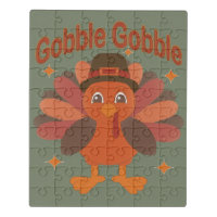 Cute Thanksgiving Turkey Cartoon – “Gobble Gobble”