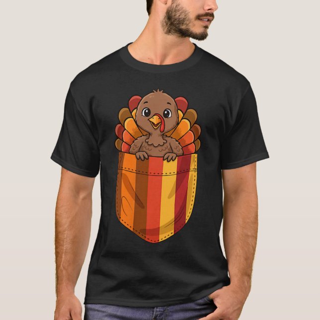Cute Thanksgiving Turkey Cket Men Women Kids  T-Shirt (Front)