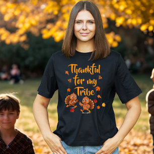 Cute Thanksgiving Turkey Family Tri-Blend Shirt