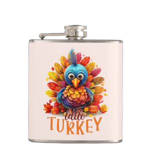 Cute Thanksgiving Turkey Flask