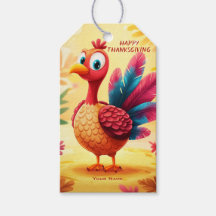 Cute Thanksgiving Turkey Gift Tag