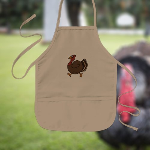 Cute Thanksgiving Turkey Kids Apron