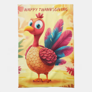 Cute Thanksgiving Turkey Kitchen Towel