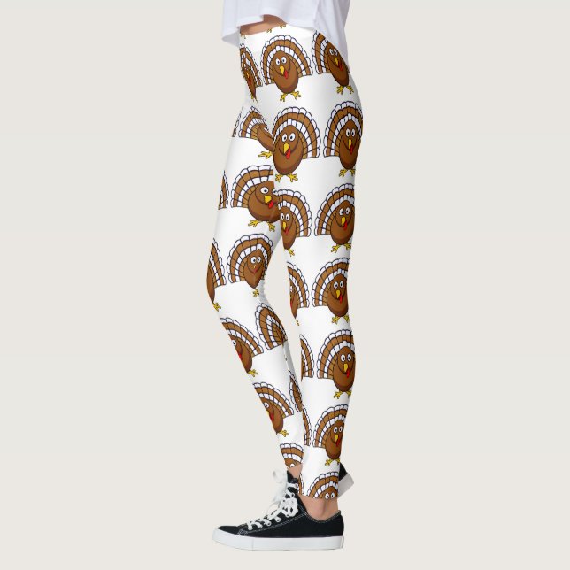 Cute Thanksgiving Turkey Leggings (Left)