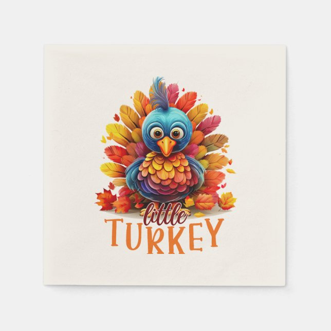 Cute Thanksgiving Turkey Napkins (Front)