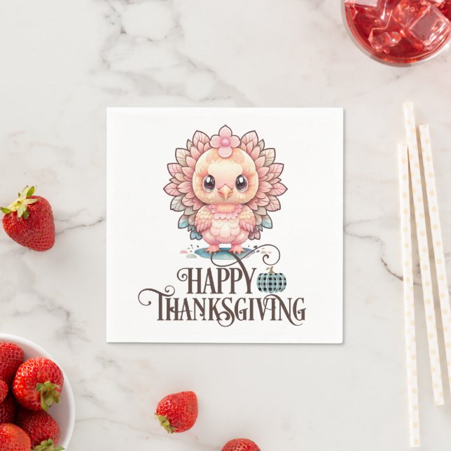 Cute Thanksgiving Turkey Napkins (Insitu)