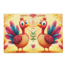 Cute Thanksgiving Turkey Paper Placemat