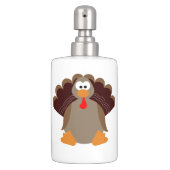 Cute Thanksgiving Turkey Soap Dispenser & Toothbrush Holder (Front)