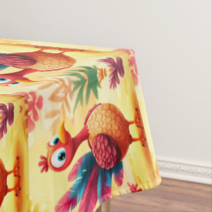 Cute Thanksgiving Turkey Tablecloth