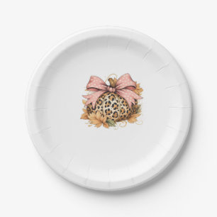 Cute Thanksgiving Turkey with Sparkling Feathers C Paper Plates