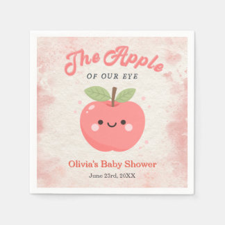 Cute The Apple of Our Eye Baby Shower Napkins