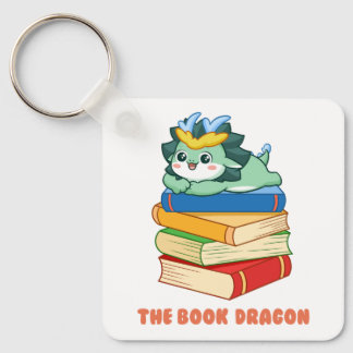 Cute "The Book Dragon" Keychain