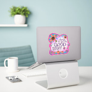 Cute The Good Stuff Girly Pink Inspirivity Sticker