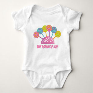Cute the lollipop kid baby girl baby bodysuit