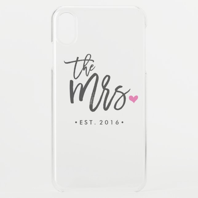 Cute The Mrs. (Est. Your Wedding Year) Uncommon iPhone Case (Back)