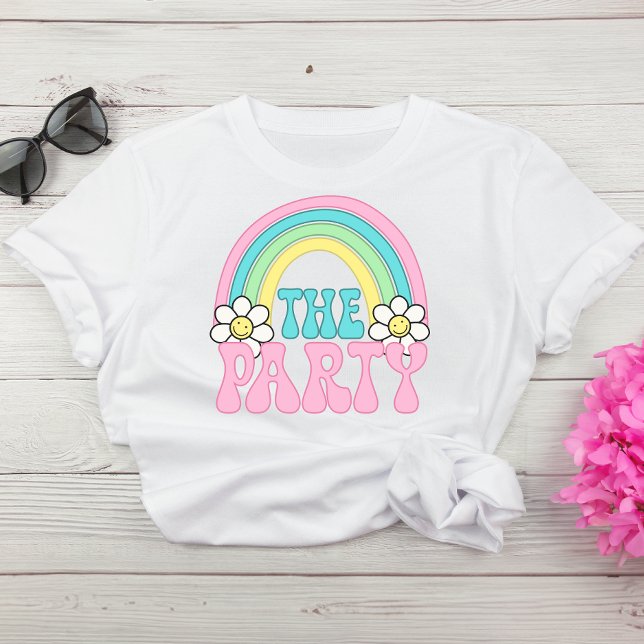 Cute The Party Retro Hippie Bachelorette Party T-Shirt (Celebrate the bride-to-be in fun and style at her bachelorette party)