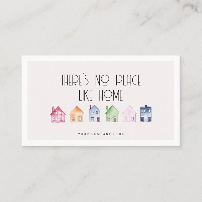 Cute There's No Place Like Home  Business Card (Front)