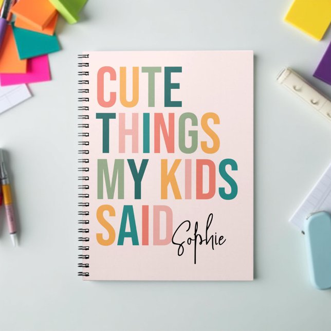 Cute Things My Kids Said Personalized Keepsake Notebook (Creator Uploaded)