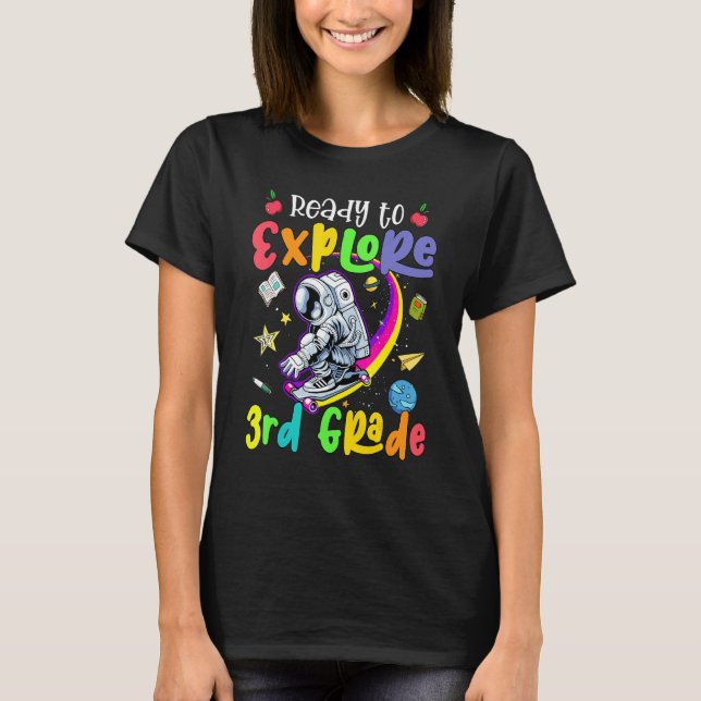Cute third grade crew Mermaid style for third grad T-Shirt (Front)