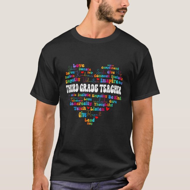 Cute Third Grade Teacher Appreciation Week back to T-Shirt (Front)