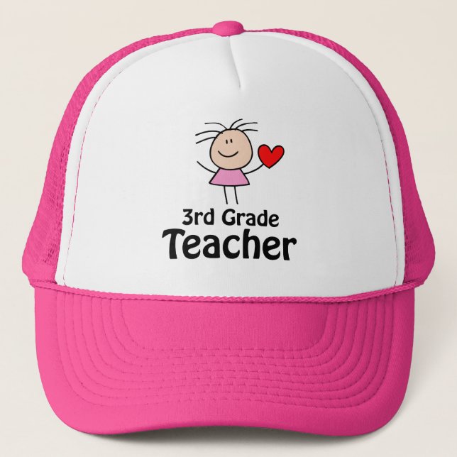 Cute Third Grade Teacher Cap (Front)
