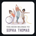 Cute 'This Book Belongs' Gymnastics Kids Bookplate<br><div class="desc">This cute set of kids' bookplate stickers features a gymnastic themed illustration. This lovely sports design also features a place for you to add your girl's name. You are also welcome to edit the text 'this book belongs to..' The perfect sporty addition to your child's school supplies!</div>