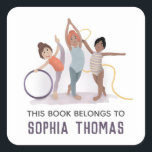 Cute 'This Book Belongs' Gymnastics Kids Bookplate<br><div class="desc">This cute set of kids' bookplate stickers features a gymnastic themed illustration. This lovely sports design also features a place for you to add your girl's name. You are also welcome to edit the text 'this book belongs to..' The perfect sporty addition to your child's school supplies!</div>