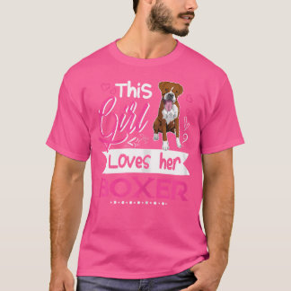 Cute This Girl Loves Her Boxer For Women T-Shirt