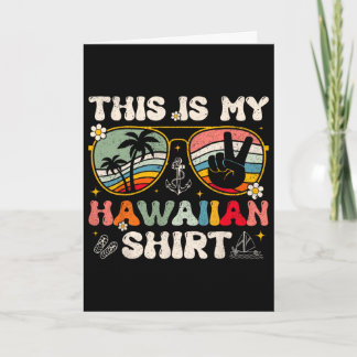 Cute This Is My Hawaiian Tropical Luau Costume Par Card