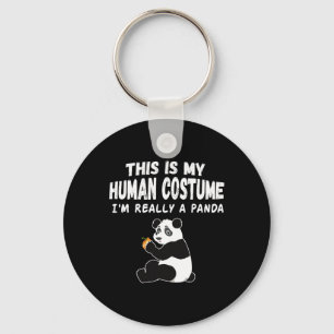 Cute This Is My Human Costume I'm Really A Panda H Keychain