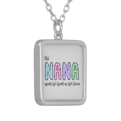 Cute this Nana word art  Silver Plated Necklace