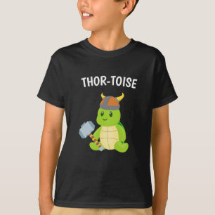 Cute Thor-Toise Funny Kids Viking Turtle T-Shirt