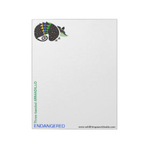 Cute - Three banded ARMADILLO - Notepad
