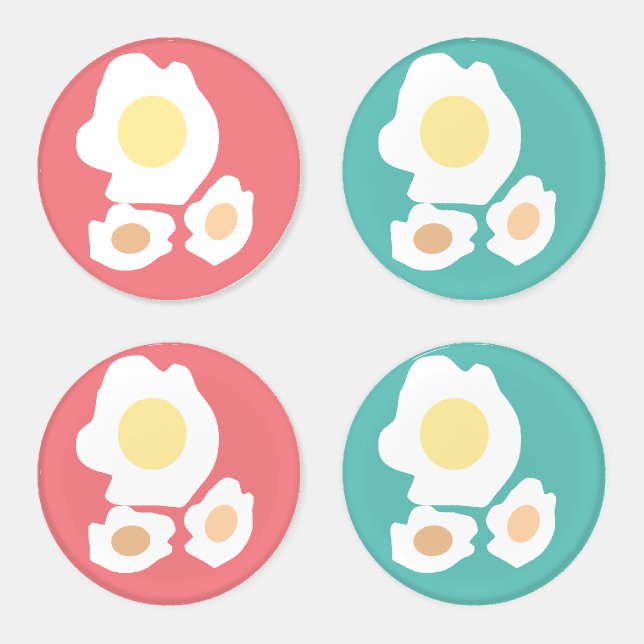 Cute Three Eggs  Coaster Set (Set)