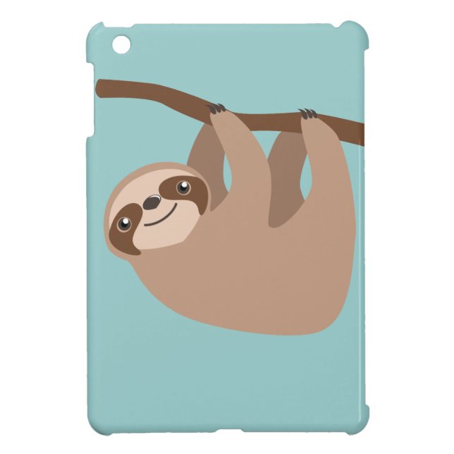 Cute Three-Toed Sloth Cover For The iPad Mini (Back)