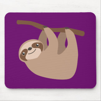 Cute Three-Toed Sloth Mouse Pad