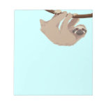 Cute Three Toed Sloth Notepad at Zazzle