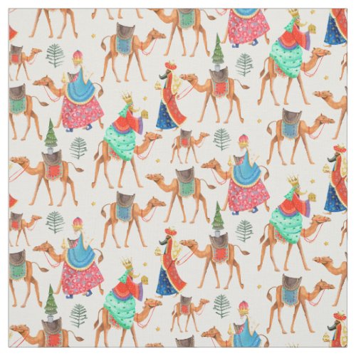 Cute Three Wise Men Religious Christmas Fabric