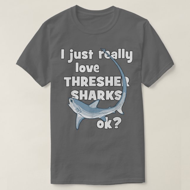 Cute Thresher Shark  T-Shirt (Design Front)