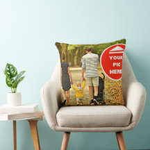 Cute! Throw Pillow - Personalized - 20" x 20"