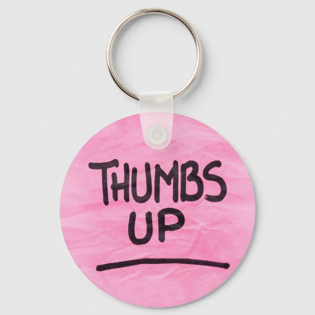 Cute Thumbs Up Graphics Cool Thumbs Up Image Keychain (Front)