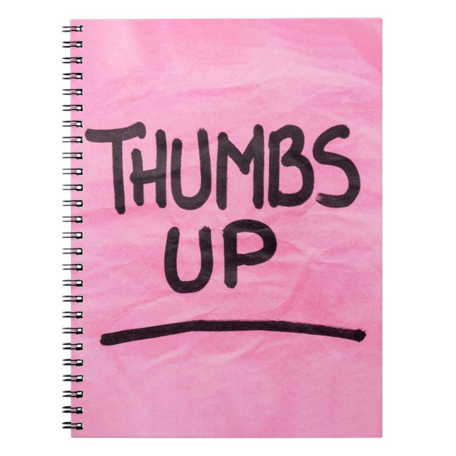 Cute Thumbs Up Graphics Cool Thumbs Up Image Notebook (Front)