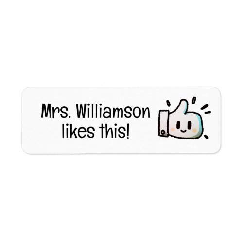 Cute Thumbs Up Teacher Sticker Classroom Sticker