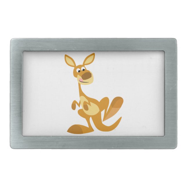 Cute Thumping Cartoon Kangaroo Belt Buckle (Front)